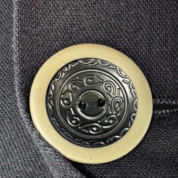 For Cynthia Linen Shirt Dress Oversized Midi Lagenlook with Large Pockets Large - Picture 3 of 9